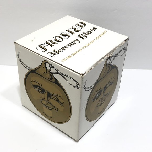 Dept 56 Moon & Ball Frosted Mercury Glass Ornament - Picture 4 of 12